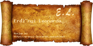 Erényi Leonarda névjegykártya